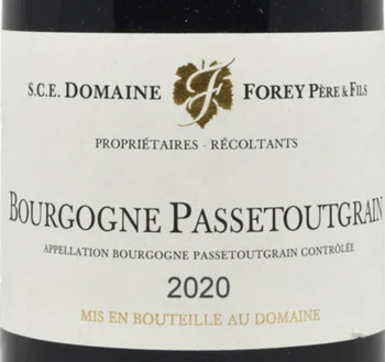 Domaine Forey & Fils Bourgogne Passetoutgrain 2020